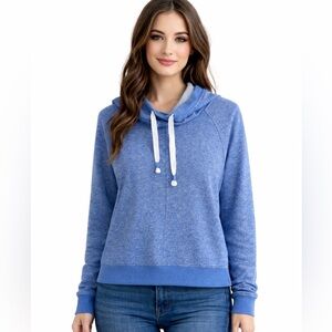 NEW Blue Funnel Neck Hoodie